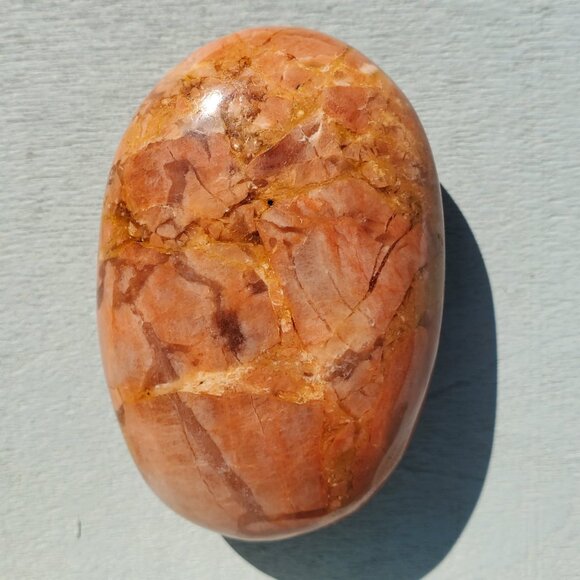 Peach Moonstone Palm Pillow (114) - Picture 3 of 4